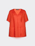 T-Shirt aus Leinen und Baumwolle mit V-Ausschnitt image number 4
