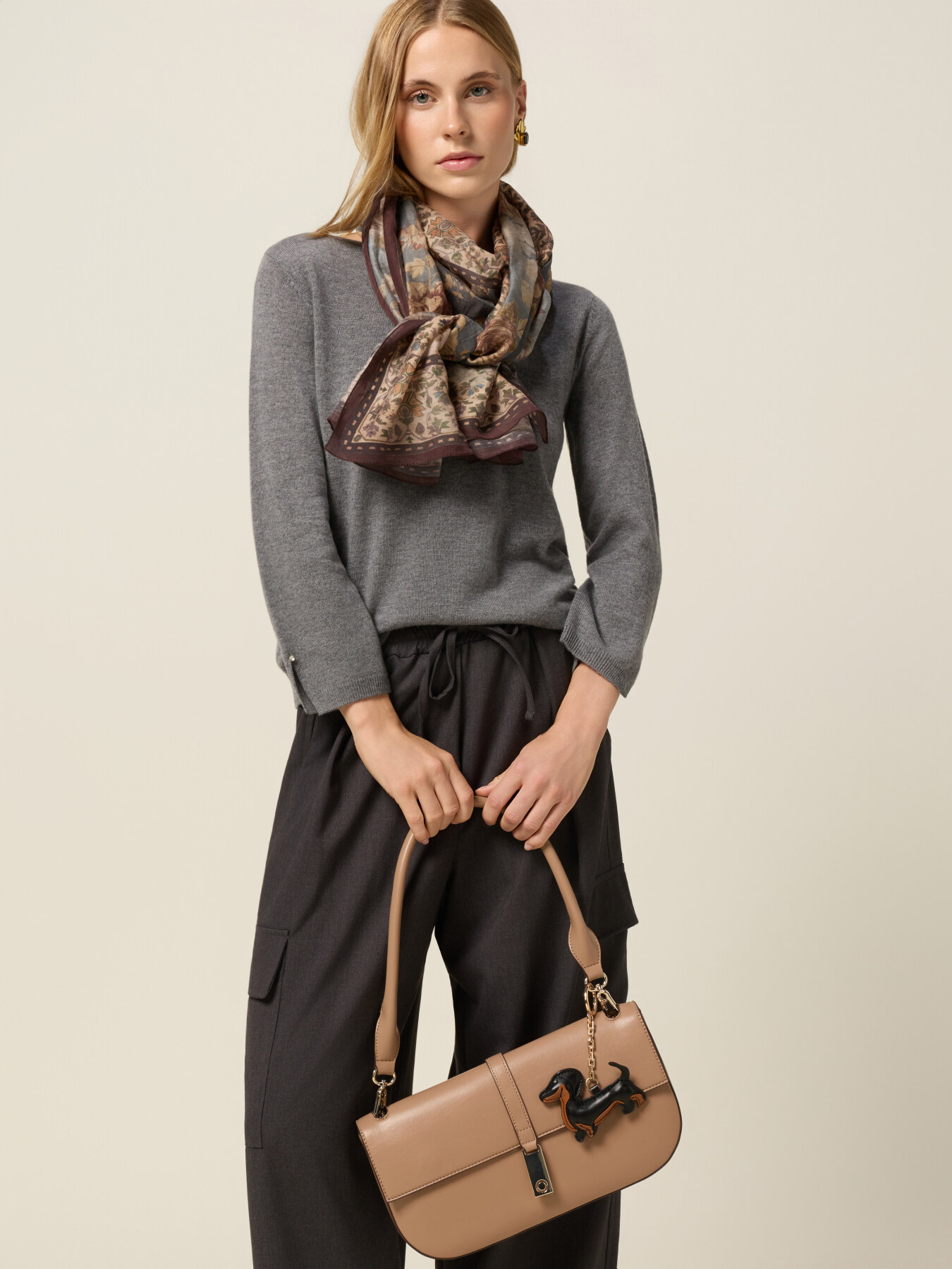 Bolso bandolera con cierre metálico image number 0