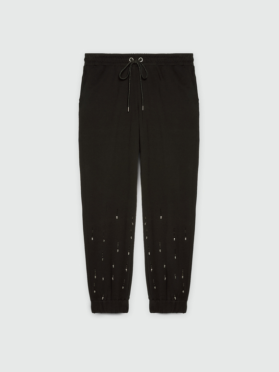 Mit Strasssteinen bestickte Joggers