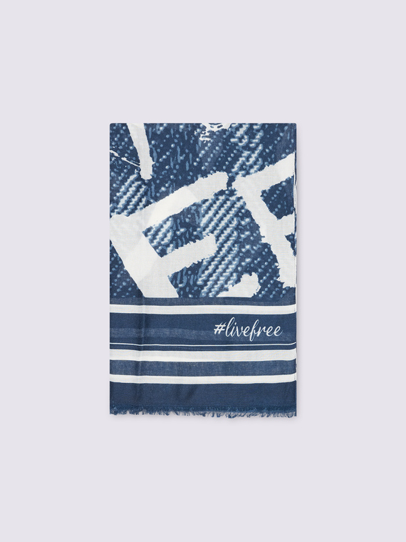 Foulard imprimé lettrage