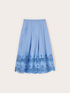 Jupe pliss&eacute;e avec broderie en dentelle anglaise image number 4