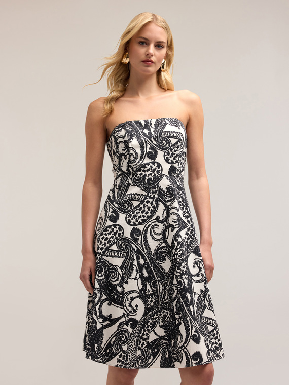 Mini robe en coton imprimé cachemire