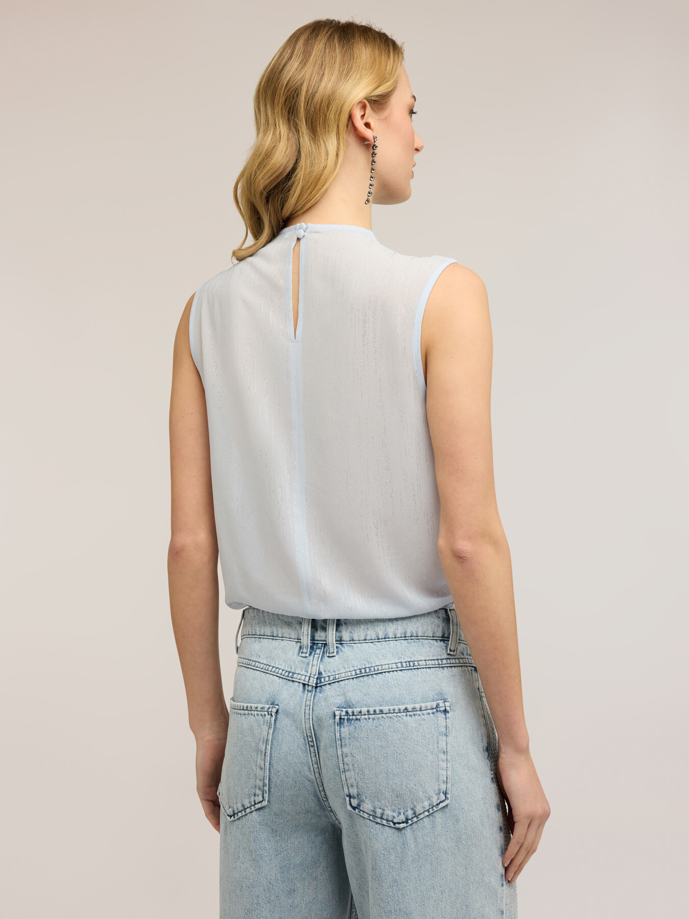 Bodysuit blouse in fil coup&eacute; georgette image number 1