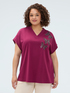 Zweifarbiges T-Shirt mit Schmetterlingen aus Pailletten image number 0