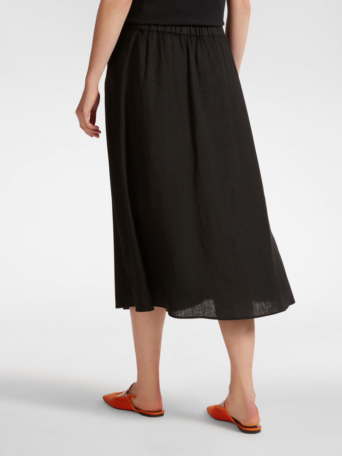 Gored linen skirt image number 1