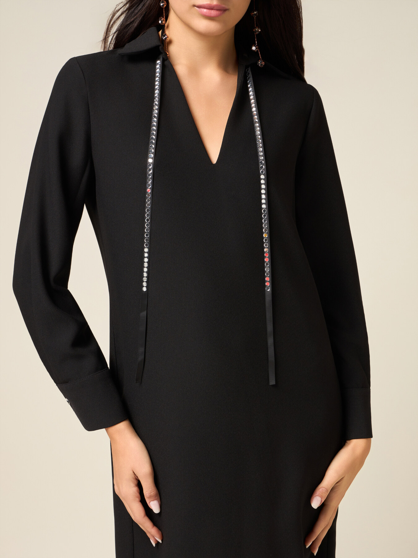 Rochie cu panglică bijuterie image number 2