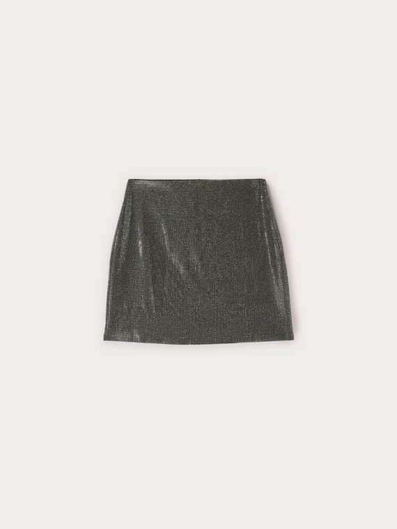 Minirock &uuml;ber und &uuml;ber mit Strass besetzt