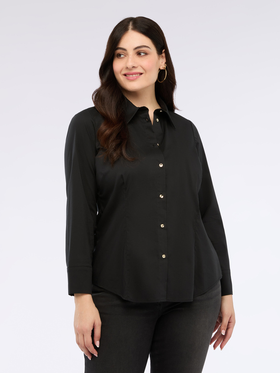 Stretch cotton shirt