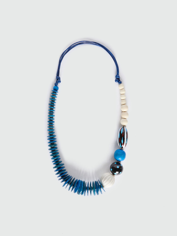 Collar de madera de colores