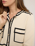 Cardigan with contrasting color edges image number 3