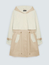 Two-tone hooded trench coat image number 4