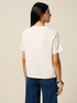 T-shirt with jewel embroidery and pocket image number 1