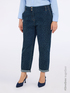 Jeans balloon stampa animalier e punti luce image number 0
