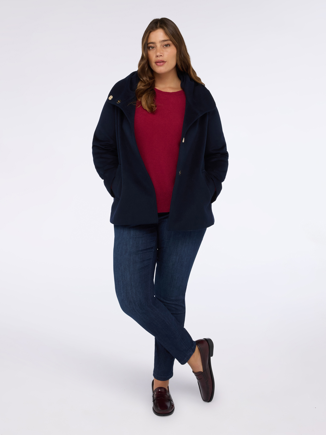 Dark wash denim jeggings image number 0