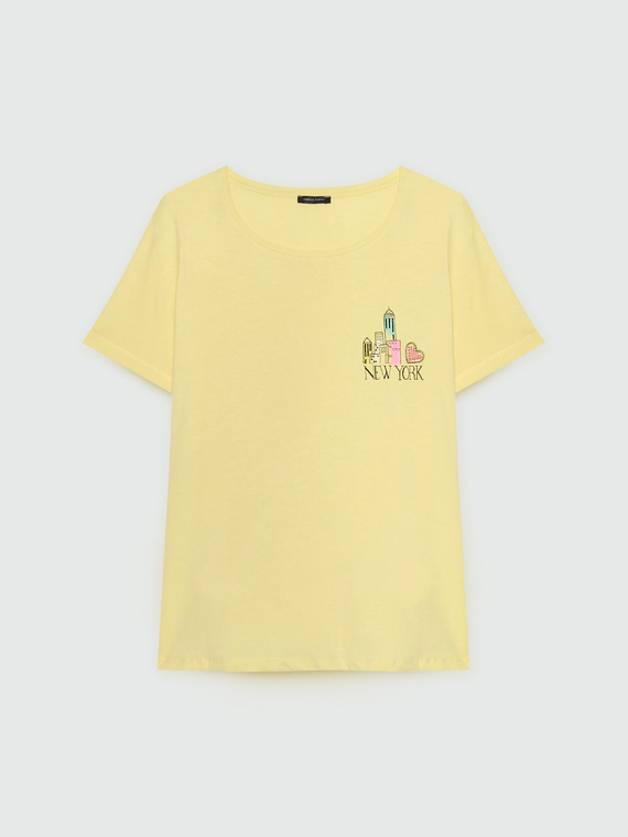 New York embroidery t-shirt