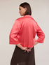 Chaqueta desestructurada de satén elástico image number 1