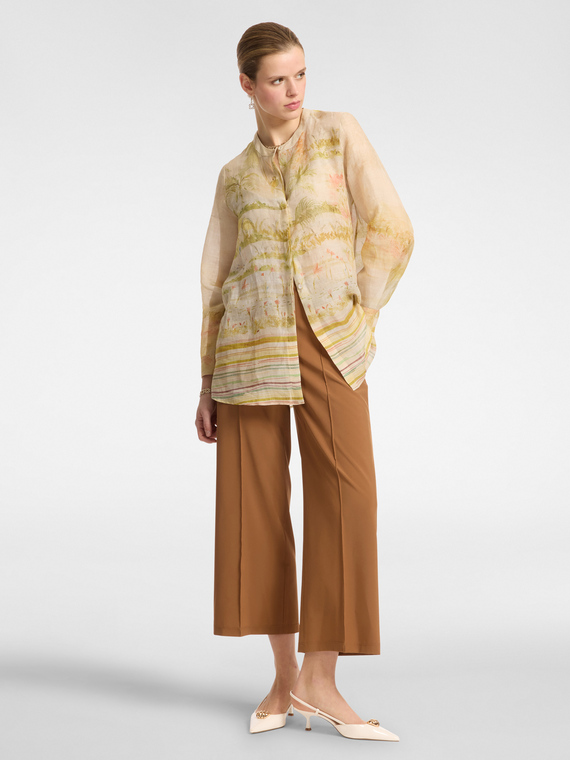 Pantaloni dritti in tessuto leggero