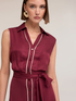 Rochie tip cămașă din twill cu curea image number 3