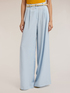 Pleated palazzo trousers in lyocell blend image number 2