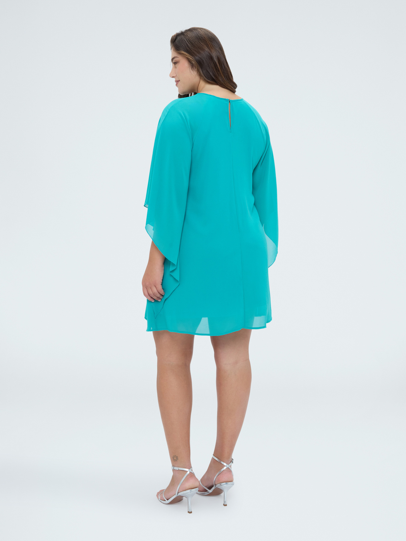 Kleid aus Georgette mit Maxi-Kimono&auml;rmeln image number 1