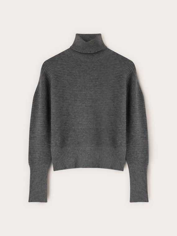 Turtleneck sweater in viscose blend