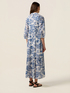 Long patterned cotton shirtdress image number 1