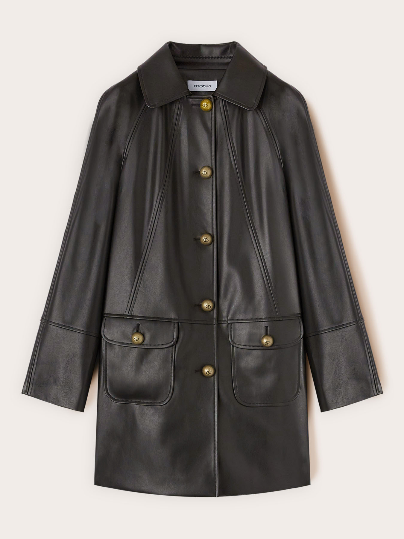 Veste longue en tissu enduit image number 4