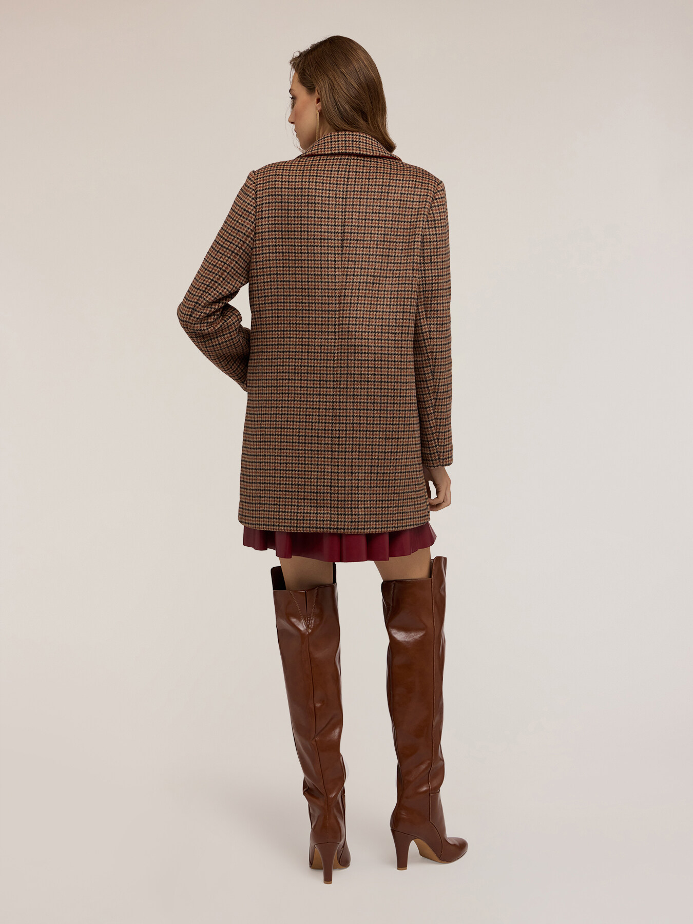 Cappotto slim fantasia check image number 1