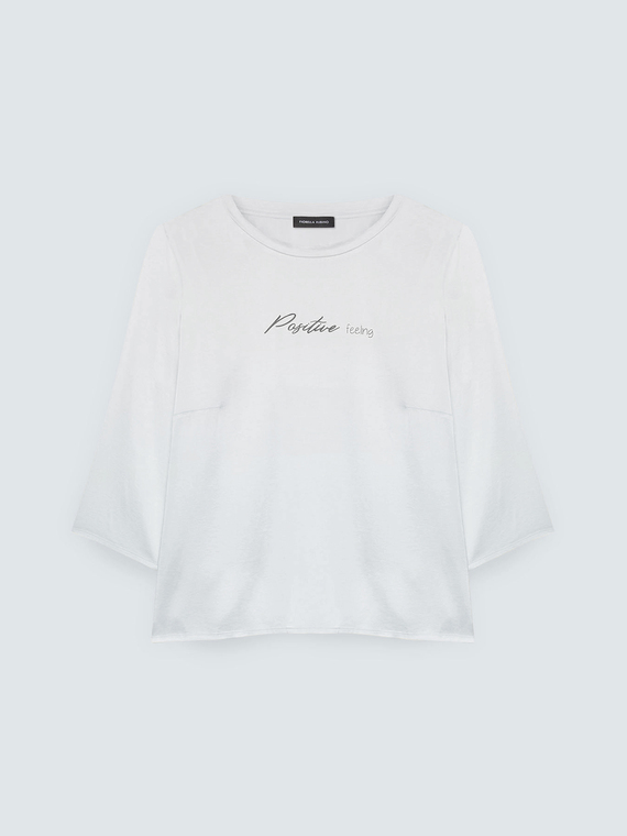 Bluse aus Satin Positive feeling