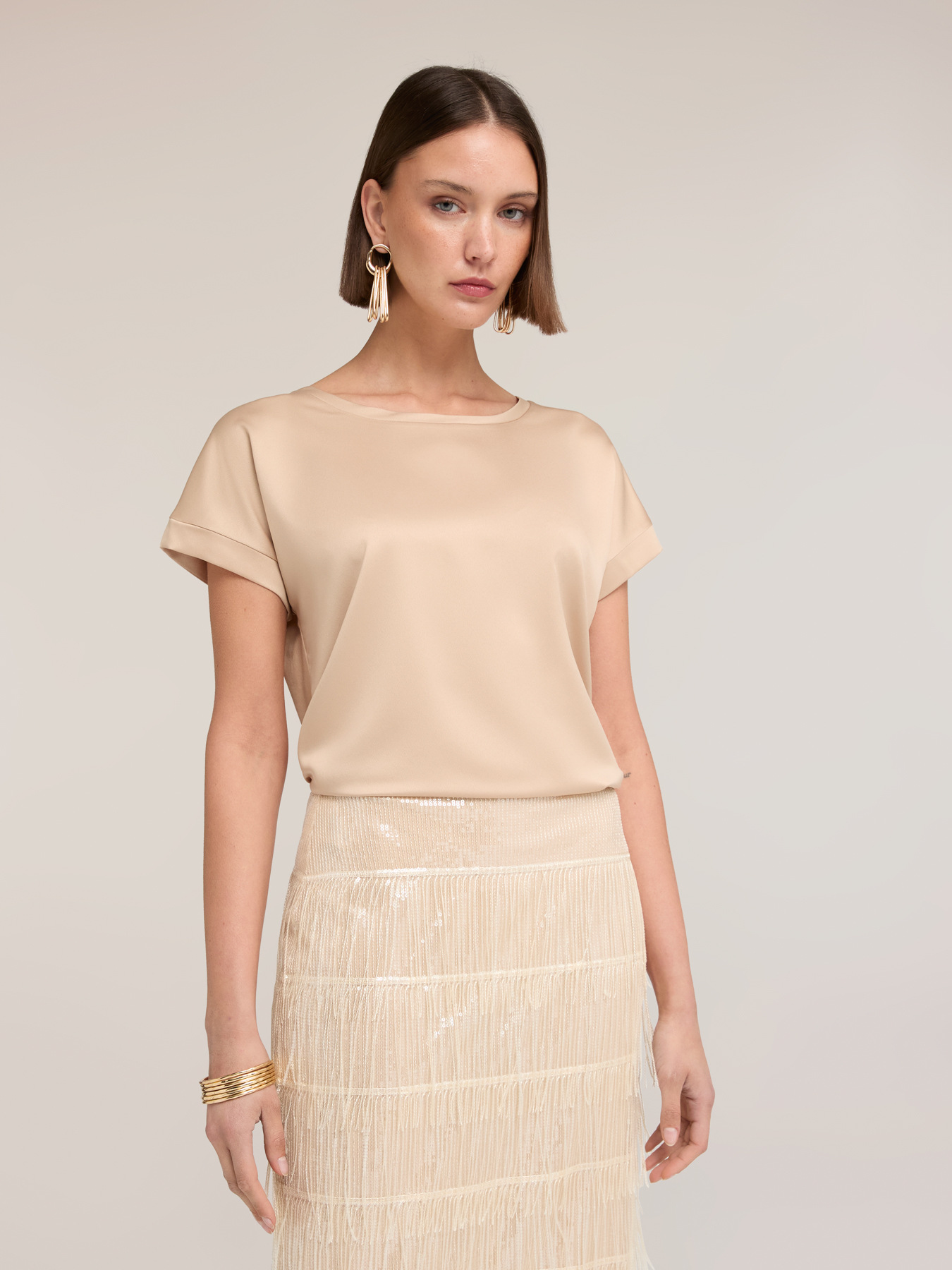 Zweifarbiges T-Shirt aus Baumwollmischung image number 2