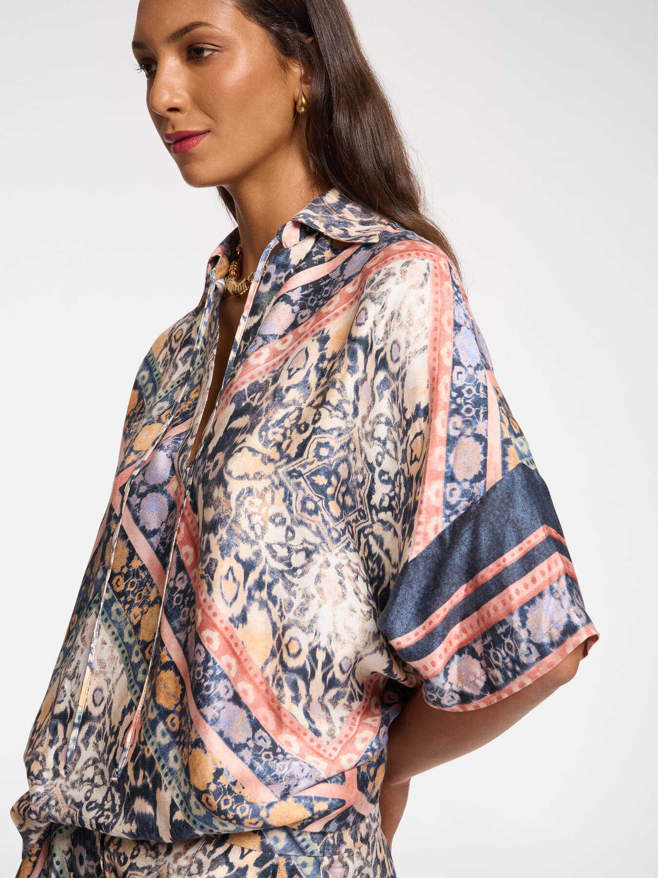 Chemise imprimée à lacets image number 4