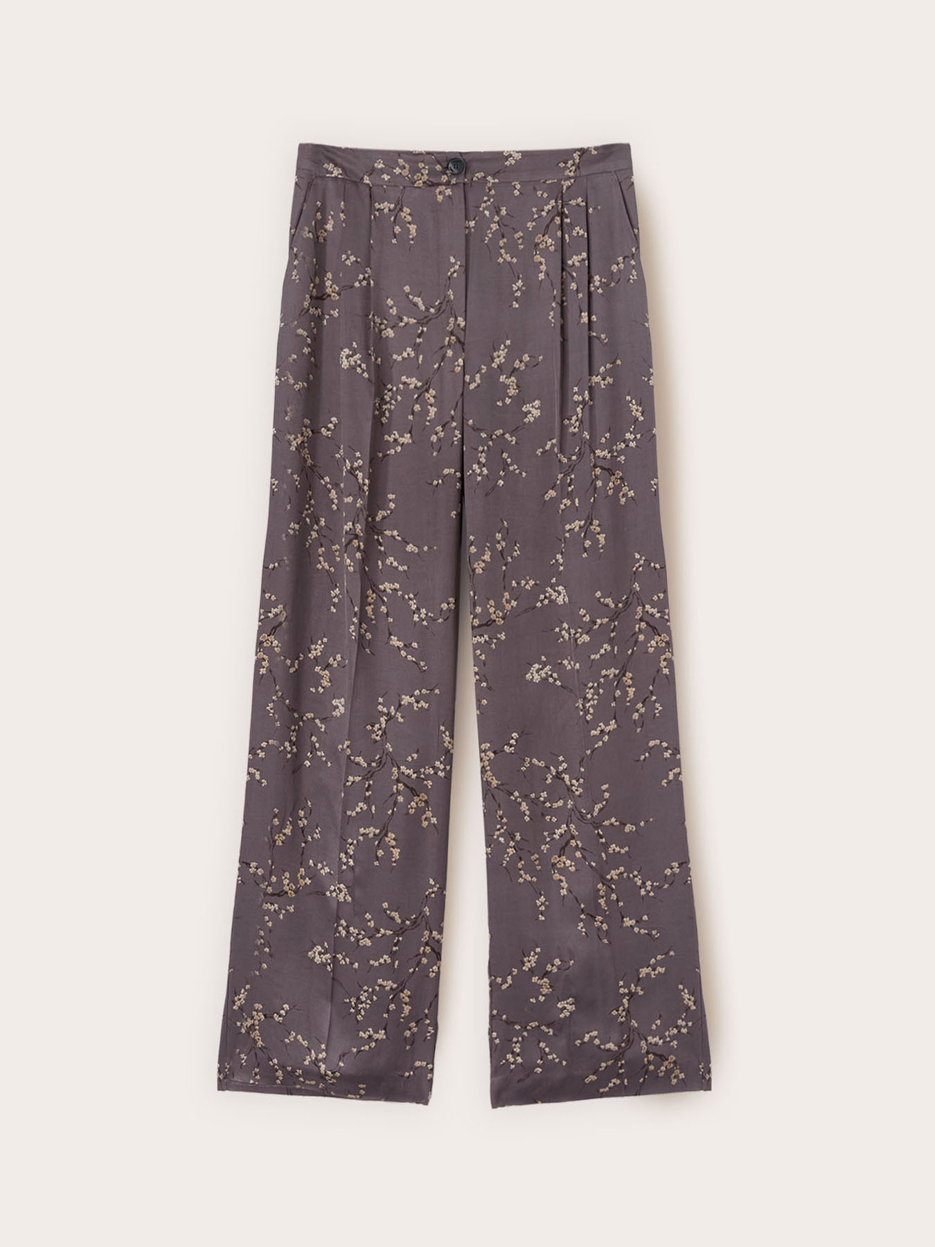 Palazzo-Hose aus Viskose-Twill mit Blumendruck image number 4
