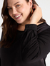 Long-sleeved dual fabric T-shirt image number 2