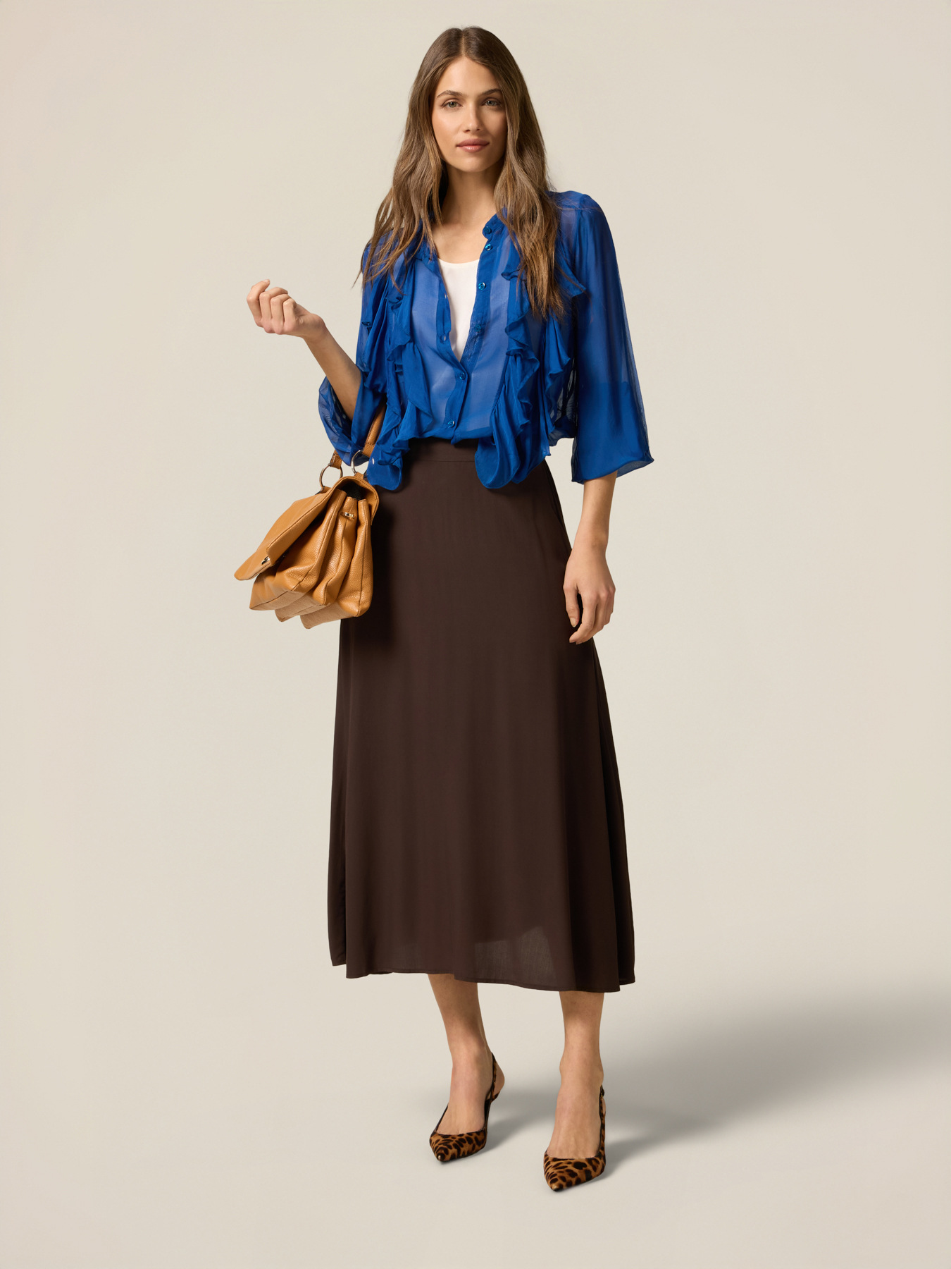 A-line skirt in viscose image number 0