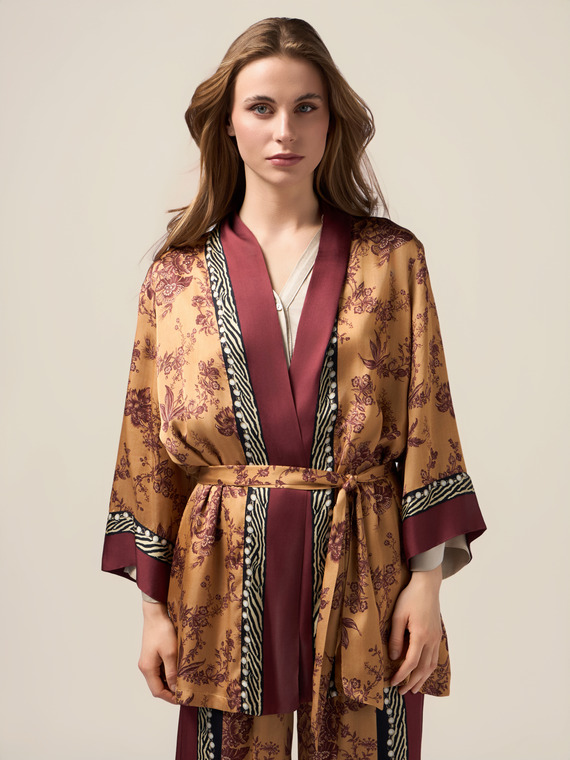 Kimono din satin de vâscoză
