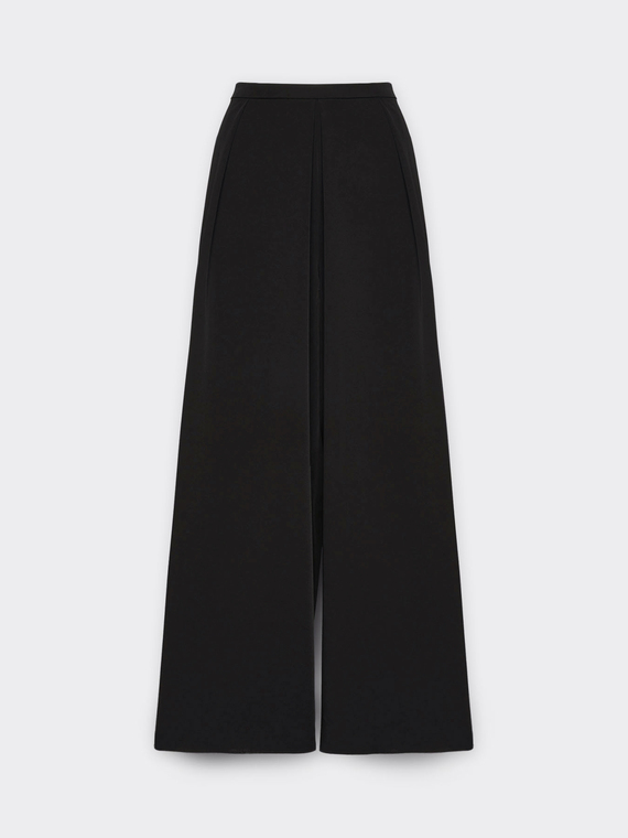 Pantaloni ampi cropped con pieghe