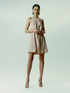 Mini dress in raso con dettaglio collana image number 0