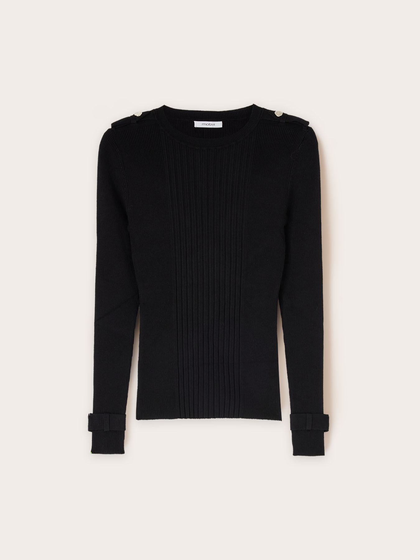 Ribbed sweater with epaulettes image number 4