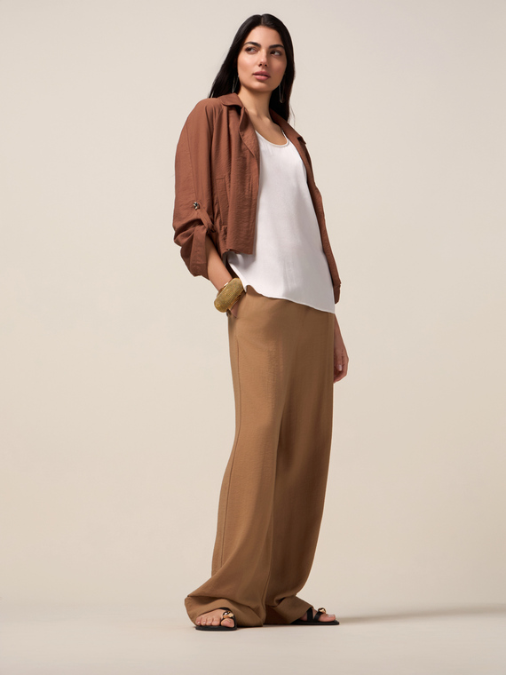 Fluid palazzo pants in viscose blend