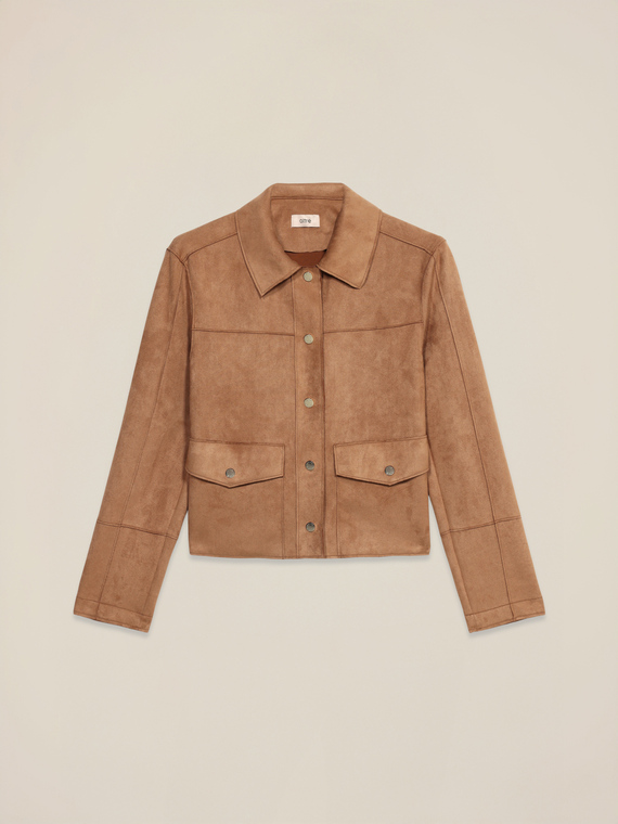 Giacca corta in tessuto morbido