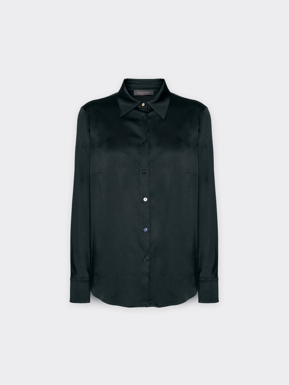 Camisa de satén elástico