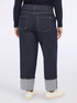 Jeans cropped con maxi risvolto image number 2