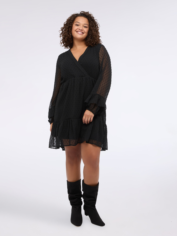SMILE-Kleid aus Plumetis-Stoff