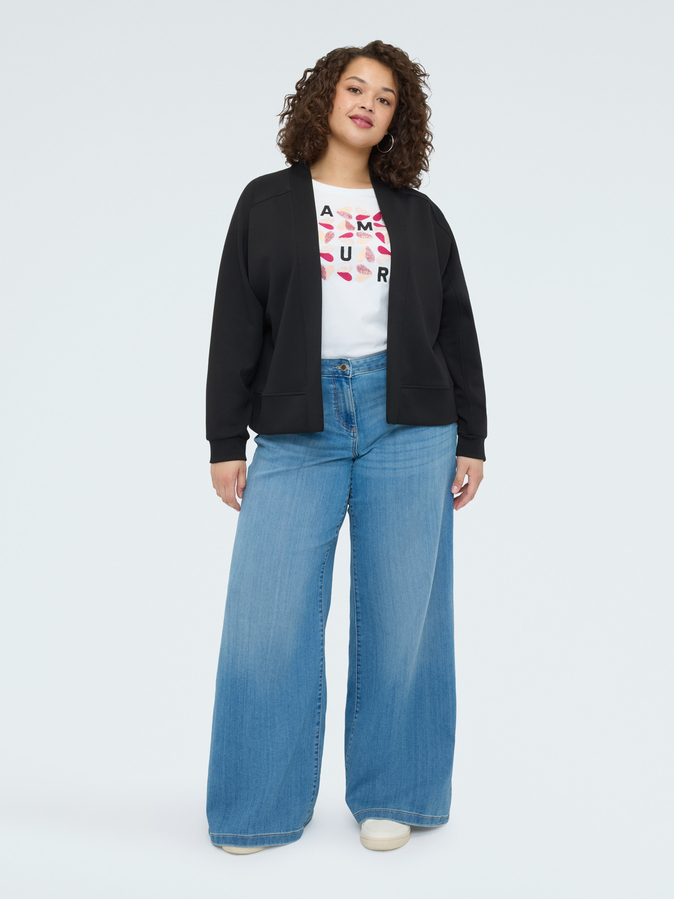 Felpa aperta in scuba image number 2