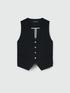 Scuba fabric waistcoat with buttons image number 4