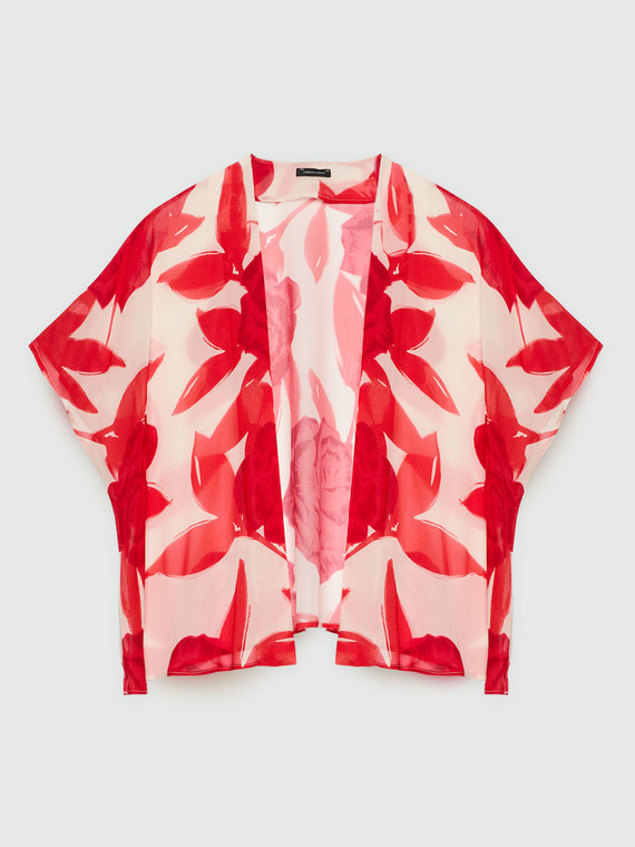 Rose Print Shrug