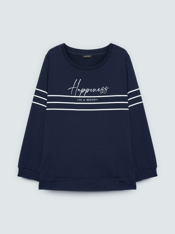 Baumwoll-Sweatshirt mit Print