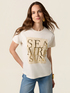 Jersey T-shirt with lettering embroidery image number 0