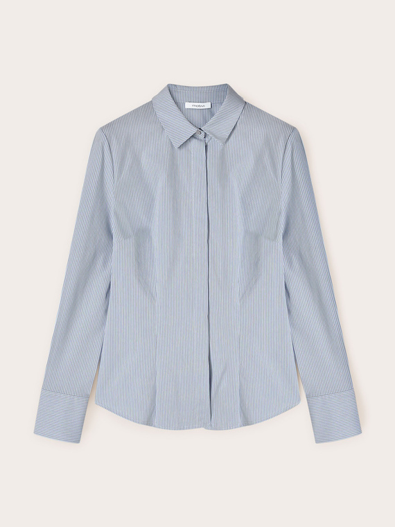 Camicia in popeline a righe
