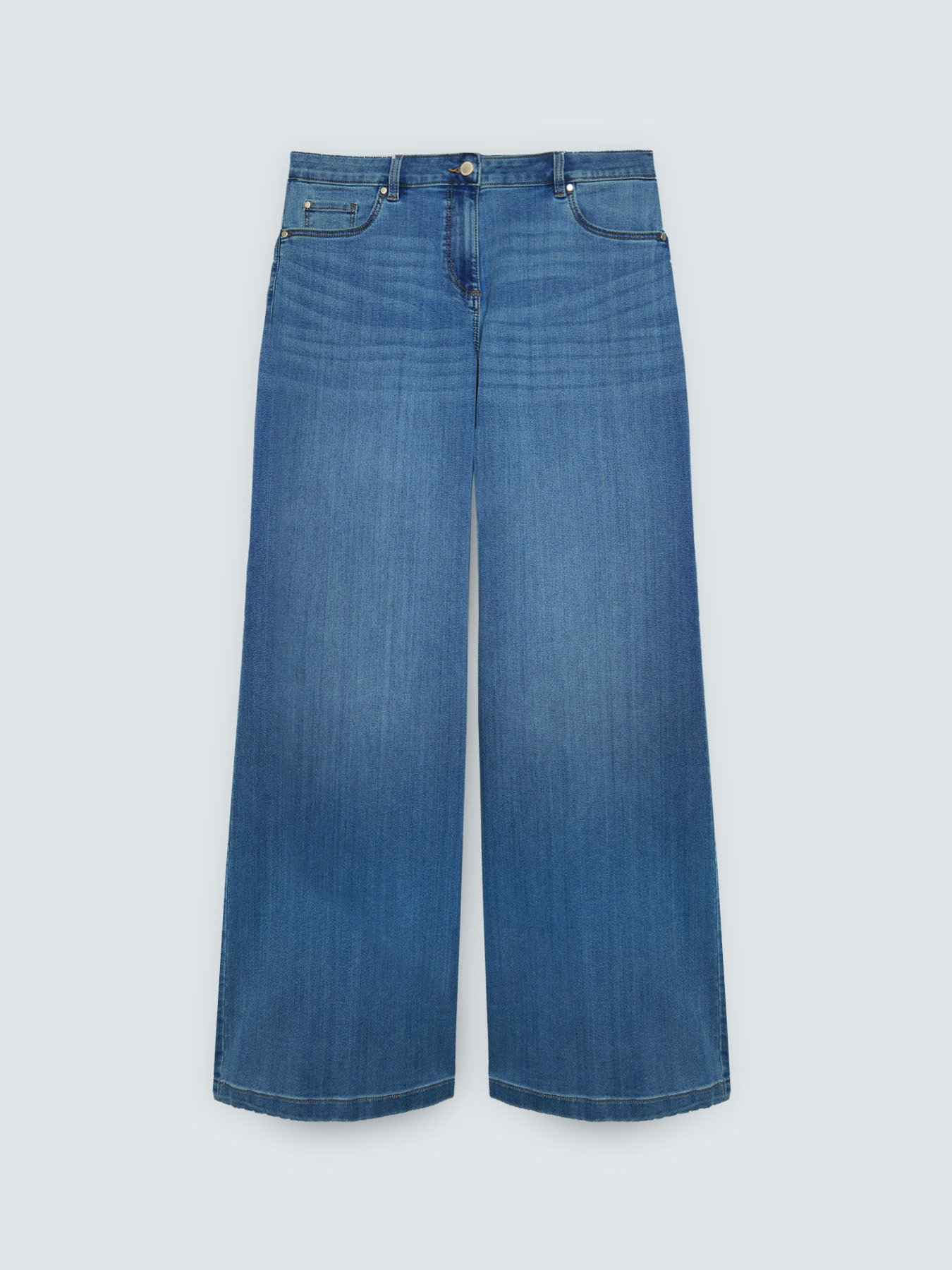Jeans Wide Leg Waschung Light Blue image number 5